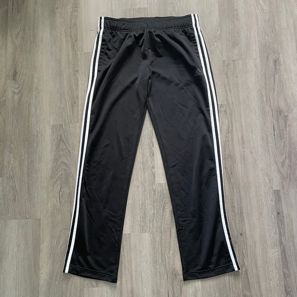 Adidas Track Pants Men Large Black Good 3-Stripe Primegreen H48451